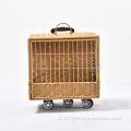 Grosir Pet Pembawa Kasing Ransel Rattan Wicker Bubble Dog Bag Tas Travel Pet Suitcase